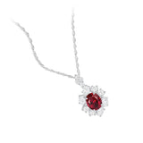 Timeless Ruby and Zirconia Necklace