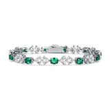 Elegant Oval Emerald Tennis Bracelet