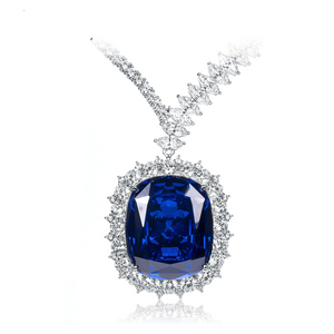 Royal Blue Diamond Necklace