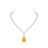 Lustrous Yellow Drop Necklace