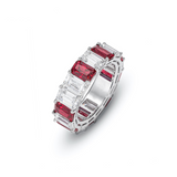 Emerald-Cut Ruby Eternity Ring