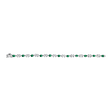 Elegant Oval Emerald Tennis Bracelet