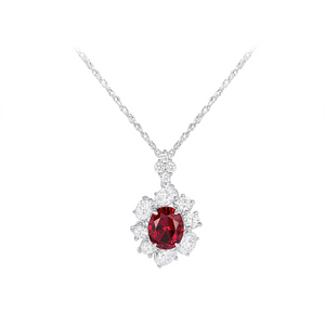 Timeless Ruby and Zirconia Necklace