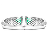 Emerald Trillion Cuff Bracelet