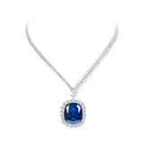 Royal Blue Diamond Necklace