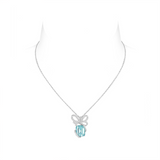 Aqua Radiance Bow Necklace