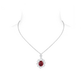 Timeless Ruby and Zirconia Necklace