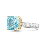 Luxury Blue Square-Cut Ring