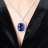 Royal Blue Diamond Necklace