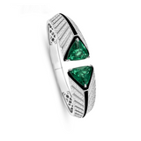 Emerald Trillion Cuff Bracelet