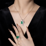 Classic Emerald Bow Jewellery Set