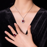 Timeless Ruby and Zirconia Necklace